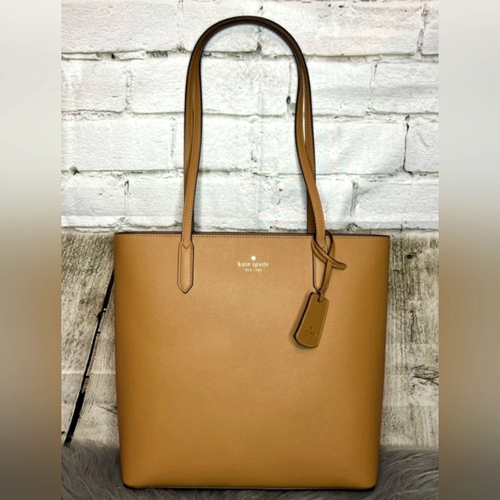 NWT Kate Spade Brynn Large Tote Light Brown Saffiano KG109 NWT Saddle $359 MSRP